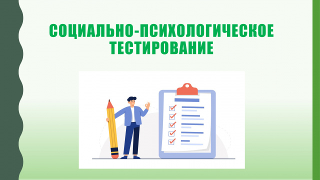 СОЦИАЛЬНО-ПСИХОЛОГИЧЕСКОЕ ТЕСТИРОВАНИЕ